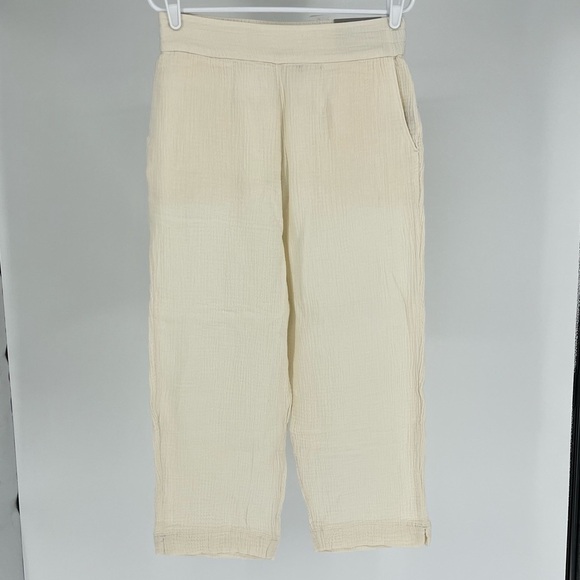 COPY - SOFT SURROUNDINGS NWT BEACH BOUND PULL ON GAUZE CROP PANTS ECRU Size Smal - Picture 3 of 15